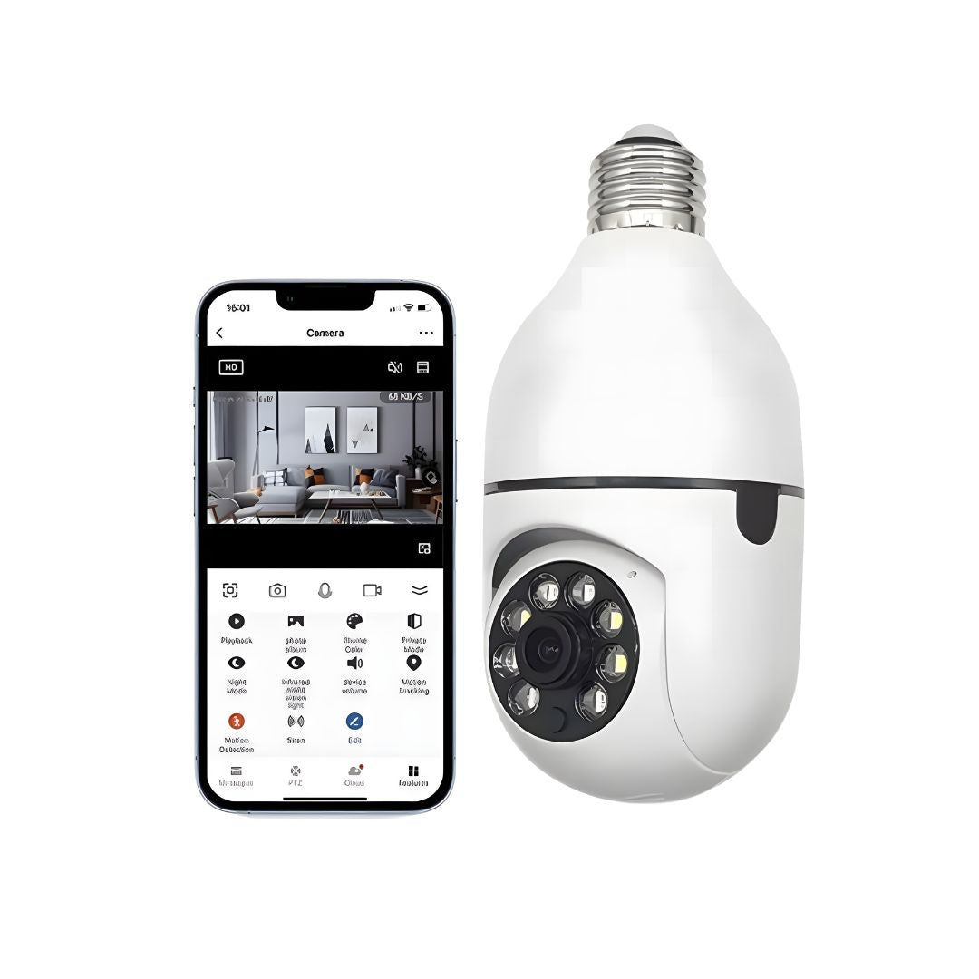 Cámara de seguridad WiFi 360° Tipo Ampolleta